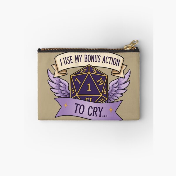 Item preview, I Use My Bonus Action To Cry Funny DND D20 Dice designed and sold by BrownHorse90s.