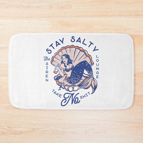 Item preview, The Siren Lounge Stay Salty Take No Shit. Cool Vintage Pinup Mermaid Travel Art designed and sold by Ocea-nWhitlow.