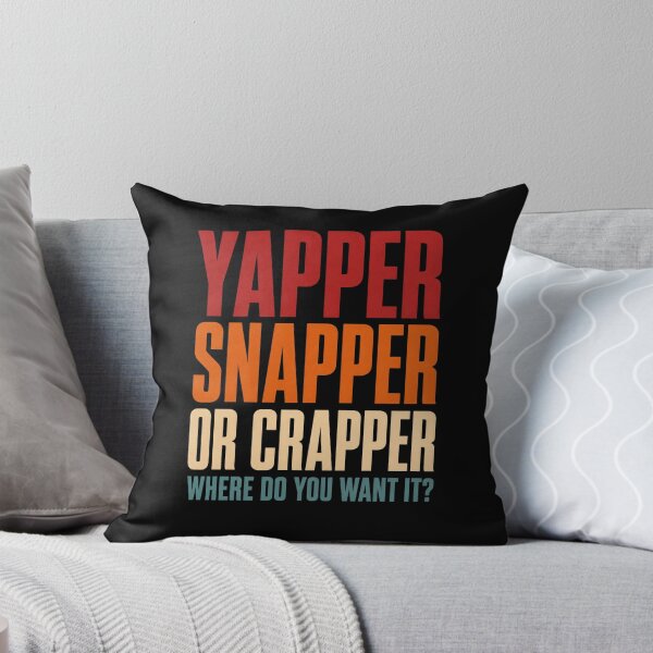 Item preview, Funny Yapper Snapper or Crapper Retro T-Shirt | Sarcastic Bathroom Humor Graphic Gift designed and sold by Trendably.