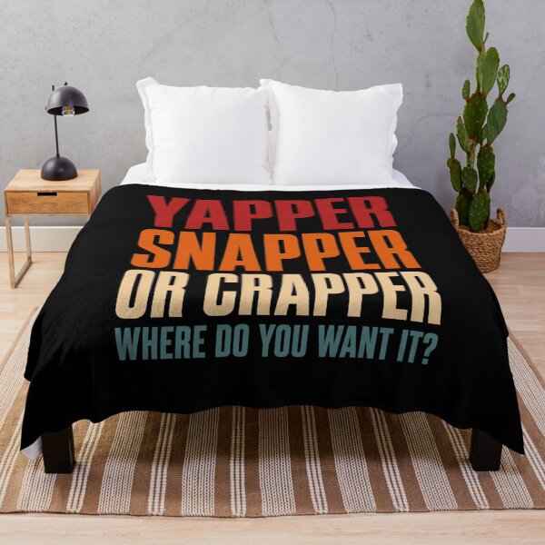 Item preview, Funny Yapper Snapper or Crapper Retro T-Shirt | Sarcastic Bathroom Humor Graphic Gift designed and sold by Trendably.