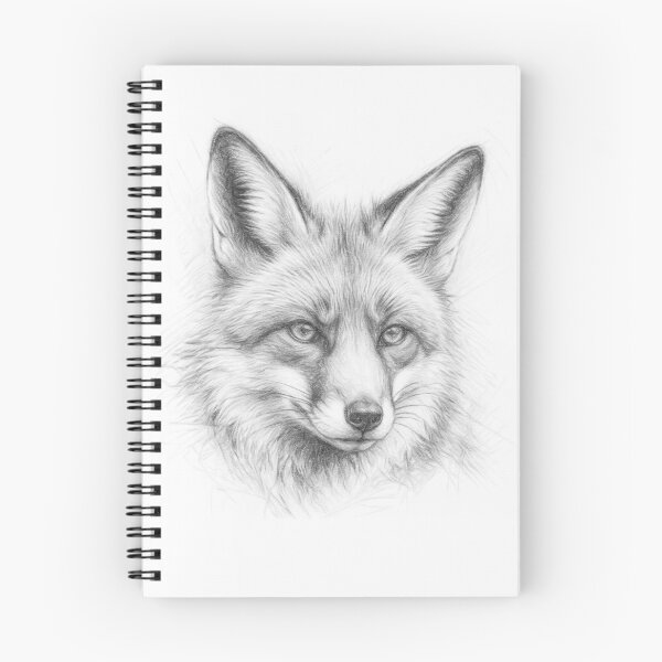 Item preview, Red Fox Pencil Sketch – Detailed Black and White Wildlife Portrait designed and sold by Leon Woods Pencil Art.