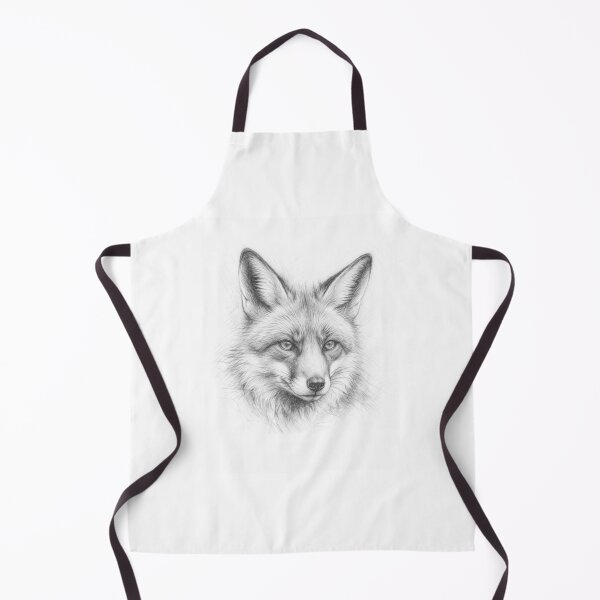 Item preview, Red Fox Pencil Sketch – Detailed Black and White Wildlife Portrait designed and sold by Leon Woods Pencil Art.
