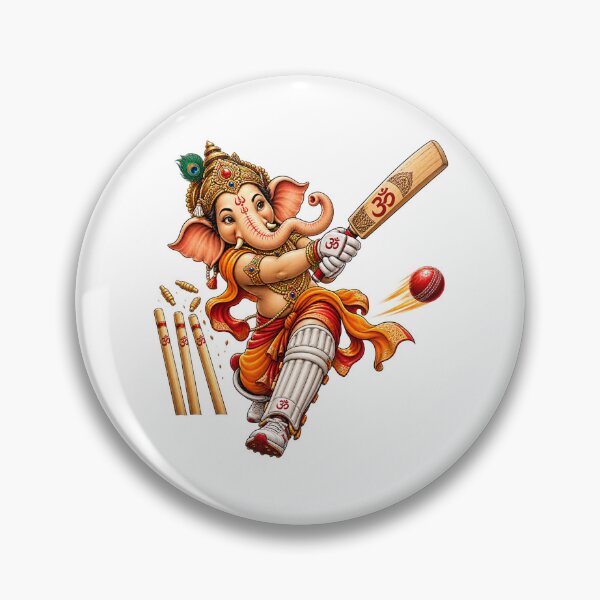Item preview, Ganesha Cricket Indian Symbol | Spiritual Meditation Design designed and sold by Cool Robot Bro..