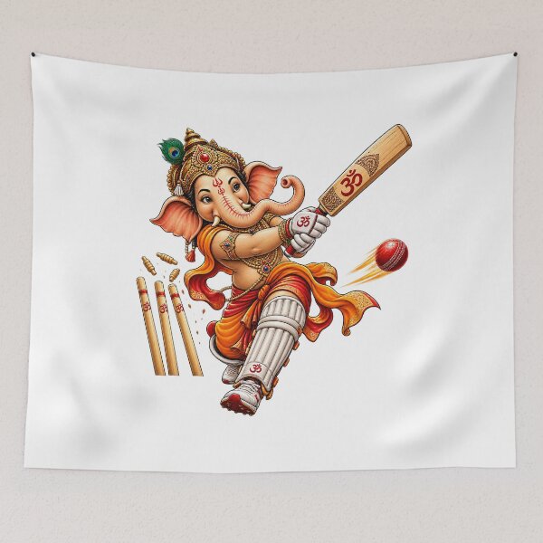 Item preview, Ganesha Cricket Indian Symbol | Spiritual Meditation Design designed and sold by Cool Robot Bro..