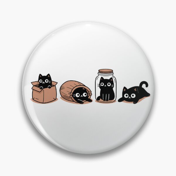 Item preview, Black Cat Cute Kitty with Yarn Box and Jar Cozy Cat Lover Gift designed and sold by Thread&Fable.