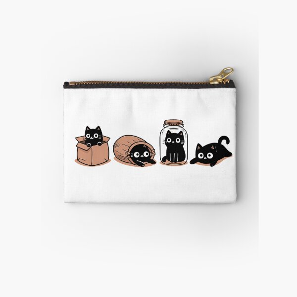 Item preview, Black Cat Cute Kitty with Yarn Box and Jar Cozy Cat Lover Gift designed and sold by Thread&Fable.