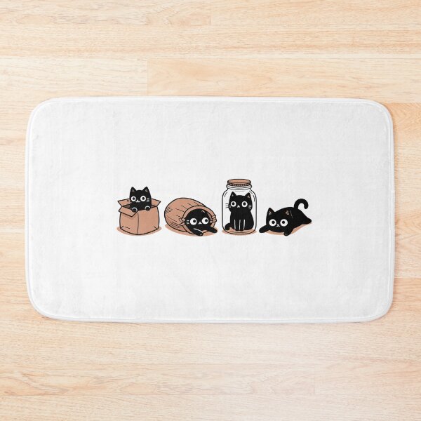 Item preview, Black Cat Cute Kitty with Yarn Box and Jar Cozy Cat Lover Gift designed and sold by Thread&Fable.