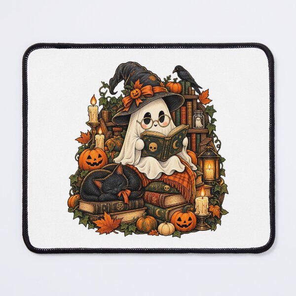 Item preview, Cozy Halloween Ghost Reading Book designed and sold by afr-saad.