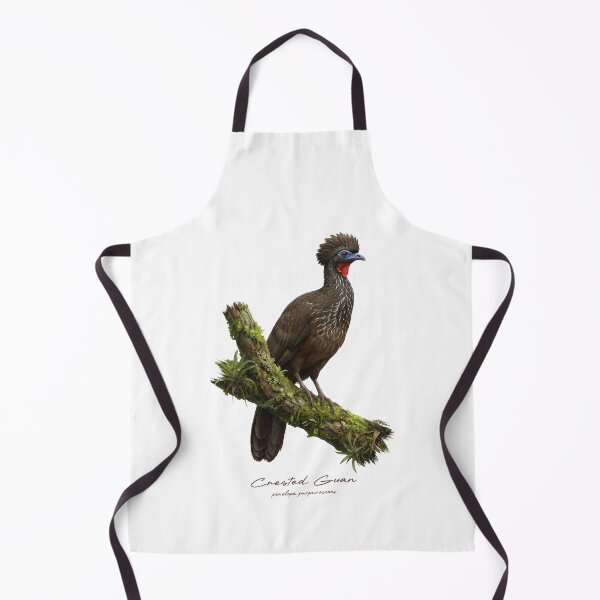 Item preview, Crested Guan on Mossy Branch Bird Illustration designed and sold by Takeda-art.