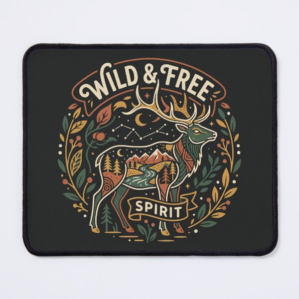 Item preview, Wild And Free Spirit Majestic Stag Mountain Landscape designed and sold by Amir Faysal.