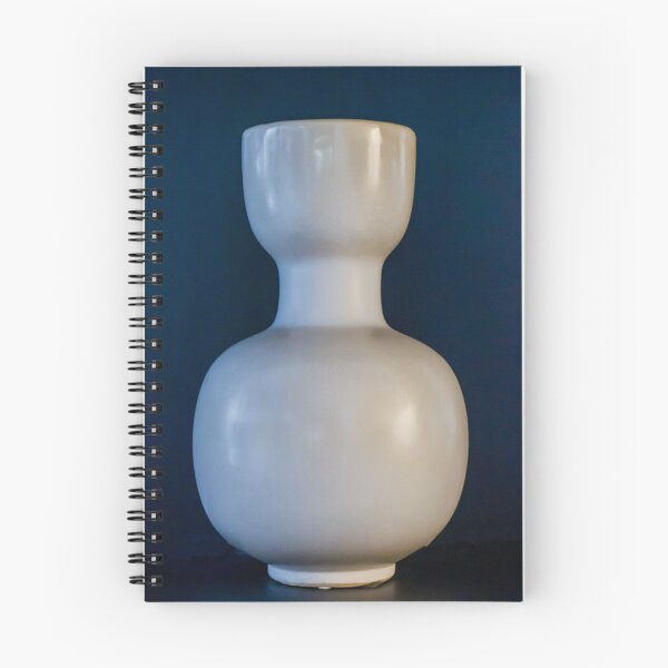 Item preview, White Ceramic Vase: Minimal Modern Home Decor Interior Still Life Design Object on Dark Background designed and sold by Nmallia.