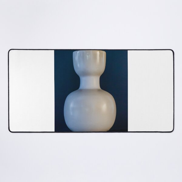 Item preview, White Ceramic Vase: Minimal Modern Home Decor Interior Still Life Design Object on Dark Background designed and sold by Nmallia.