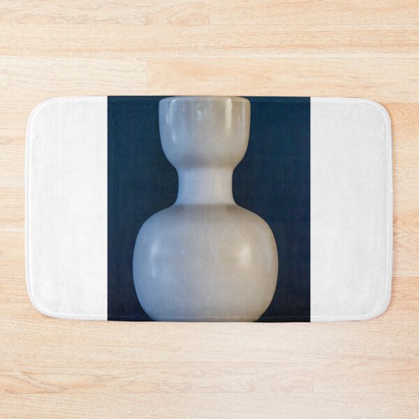 Item preview, White Ceramic Vase: Minimal Modern Home Decor Interior Still Life Design Object on Dark Background designed and sold by Nmallia.