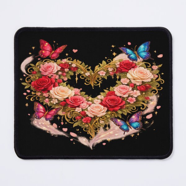 Item preview, Floral Butterfly Heart – Romantic Garden of Love designed and sold by TroviTutto.