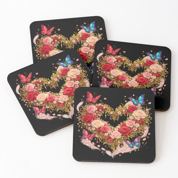 Item preview, Floral Butterfly Heart – Romantic Garden of Love designed and sold by TroviTutto.