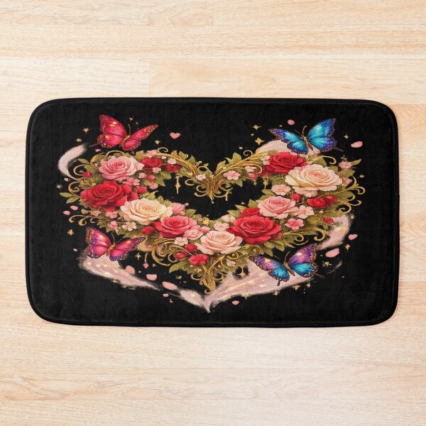 Item preview, Floral Butterfly Heart – Romantic Garden of Love designed and sold by TroviTutto.