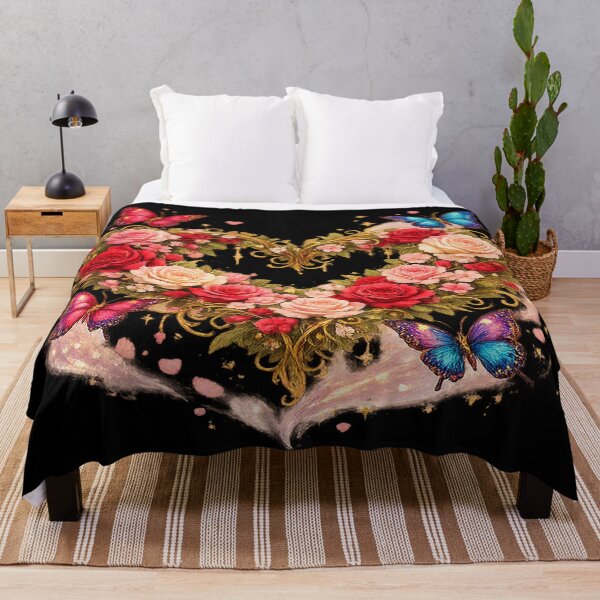 Item preview, Floral Butterfly Heart – Romantic Garden of Love designed and sold by TroviTutto.