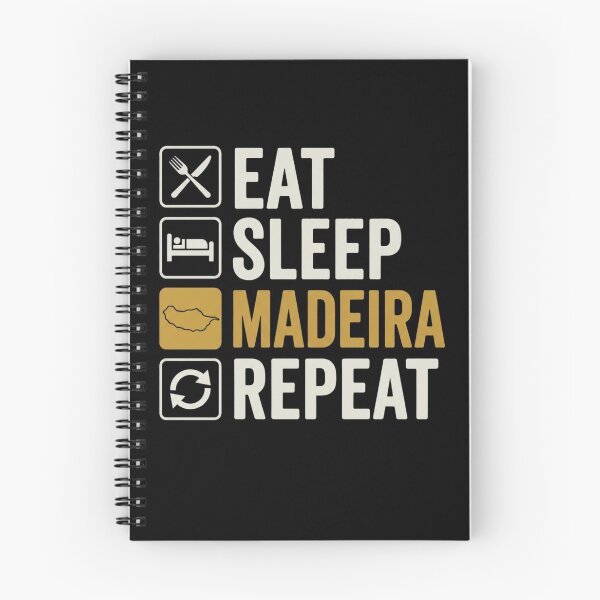 Item preview, Essen Schlafen Madeira Repeat T-Shirt | Madeira Island Travel Vacation Graphic Gift designed and sold by Trendably.