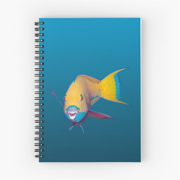 Item preview, Parrotfish Cutout * Dark to Light Blue Gradient Ocean Art |  designed and sold by Photo & Design Ute Niemann.