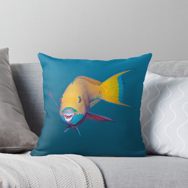 Item preview, Parrotfish Cutout * Dark to Light Blue Gradient Ocean Art |  designed and sold by Photo & Design Ute Niemann.