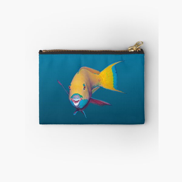 Item preview, Parrotfish Cutout * Dark to Light Blue Gradient Ocean Art |  designed and sold by Photo & Design Ute Niemann.