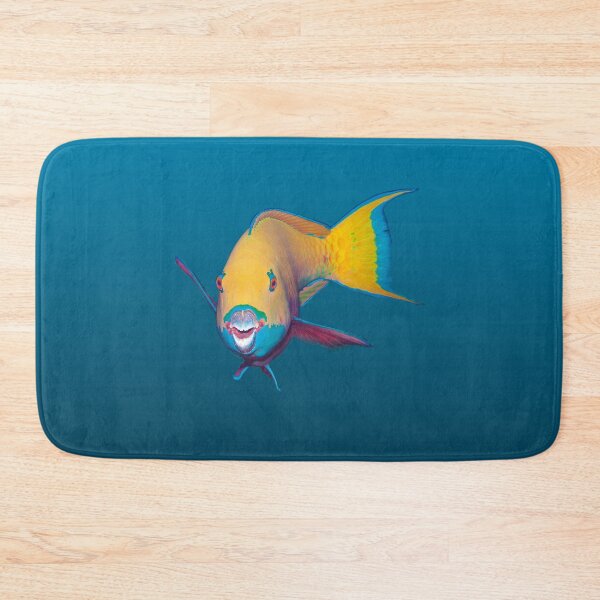 Item preview, Parrotfish Cutout * Dark to Light Blue Gradient Ocean Art |  designed and sold by Photo & Design Ute Niemann.