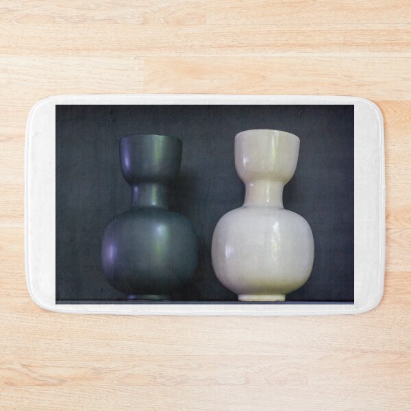 Item preview, White Ceramic Vase: Minimal Modern Home Decor Interior Still Life Design Object on Dark Background designed and sold by Nmallia.