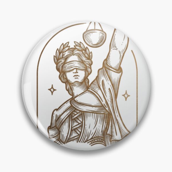 Item preview, Themis Goddess of Justice - Golden Vintage Line Art designed and sold by Shopeon Designs.
