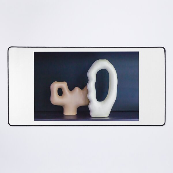 Item preview, White Ceramic Vase: Minimal Modern Home Decor Interior Still Life Design Object on Dark Background designed and sold by Nmallia.