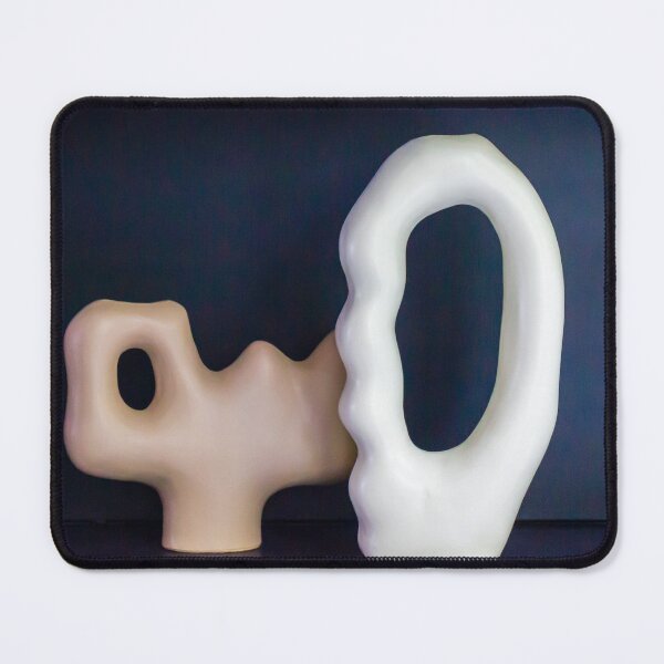 Item preview, White Ceramic Vase: Minimal Modern Home Decor Interior Still Life Design Object on Dark Background designed and sold by Nmallia.
