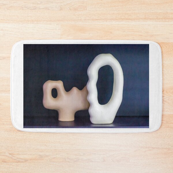 Item preview, White Ceramic Vase: Minimal Modern Home Decor Interior Still Life Design Object on Dark Background designed and sold by Nmallia.