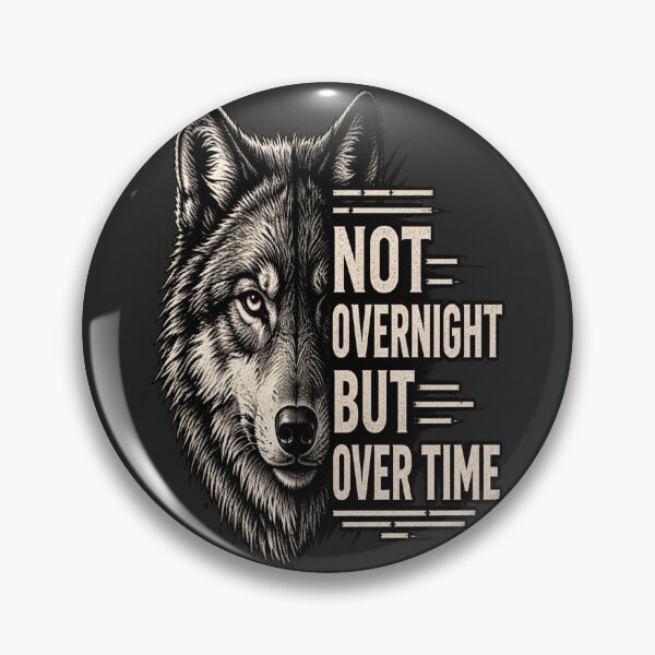 Item preview, Wolf Motivation Not Overnight But Over Time designed and sold by FABIOLA1970.