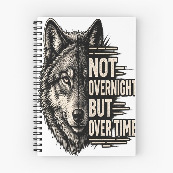 Item preview, Wolf Motivation Not Overnight But Over Time designed and sold by FABIOLA1970.