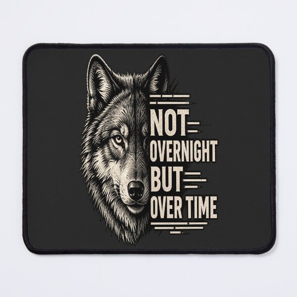 Item preview, Wolf Motivation Not Overnight But Over Time designed and sold by FABIOLA1970.