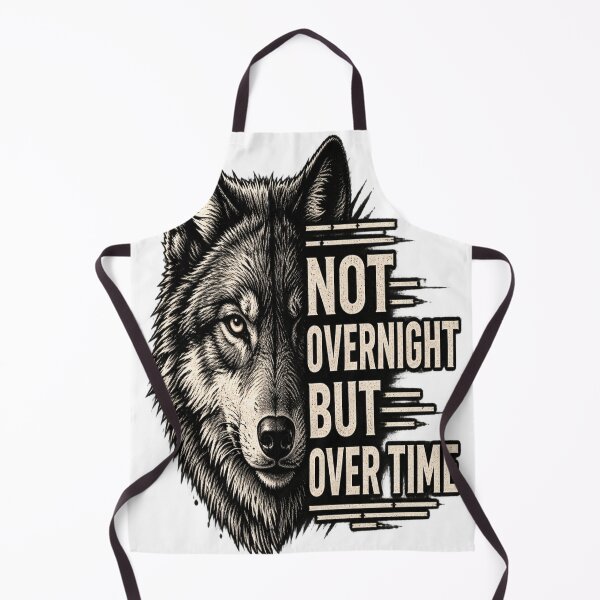 Item preview, Wolf Motivation Not Overnight But Over Time designed and sold by FABIOLA1970.