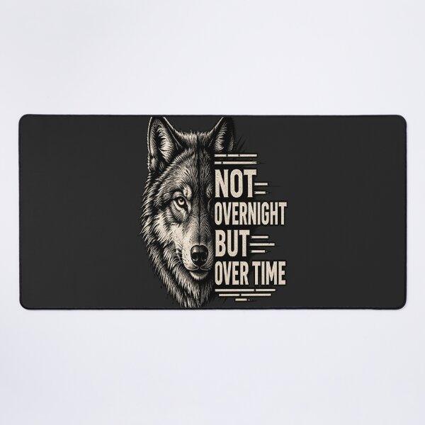 Item preview, Wolf Motivation Not Overnight But Over Time designed and sold by FABIOLA1970.
