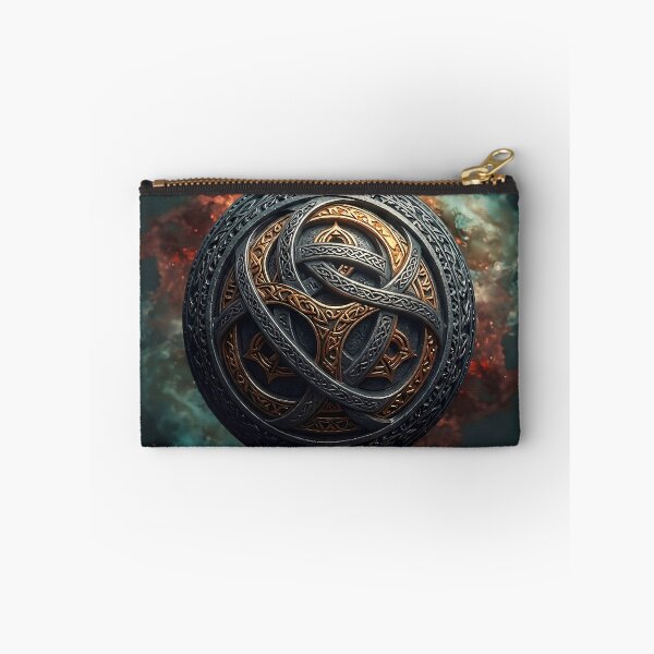 Item preview, Celtic Knotwork Orb Wall Art | Hand Carved Sphere Print | Celestial Nebula Poster designed and sold by EWPrints.