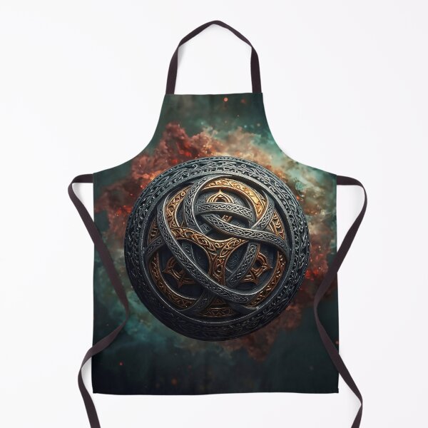 Item preview, Celtic Knotwork Orb Wall Art | Hand Carved Sphere Print | Celestial Nebula Poster designed and sold by EWPrints.
