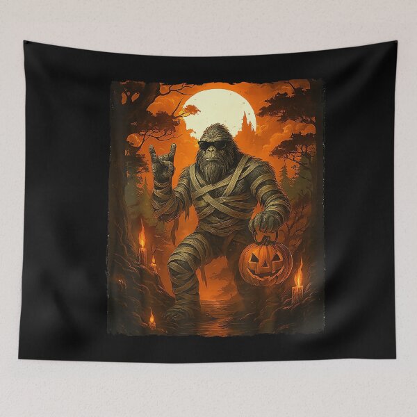Item preview, Funny Jack O Lantern Mummy Bigfoot Halloween Costume designed and sold by Khescoiu.