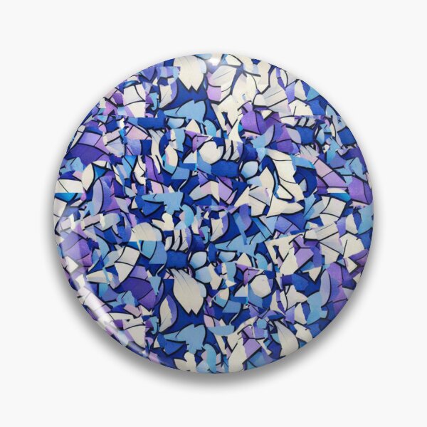 Item preview, Fabric design made up of blue, purple, and white shapes designed and sold by Sigtrix.