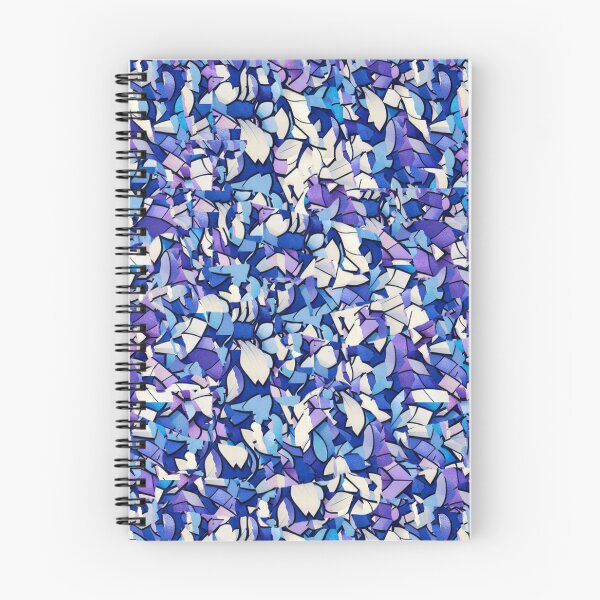 Item preview, Fabric design made up of blue, purple, and white shapes designed and sold by Sigtrix.