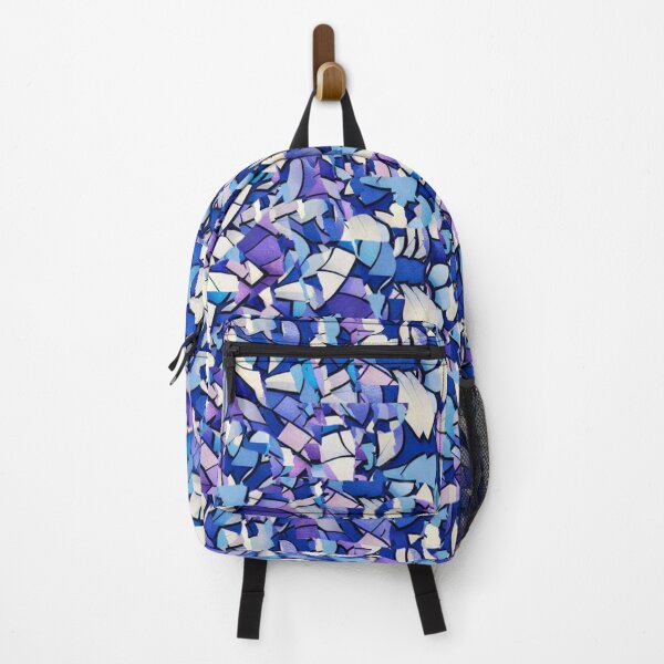 Item preview, Fabric design made up of blue, purple, and white shapes designed and sold by Sigtrix.