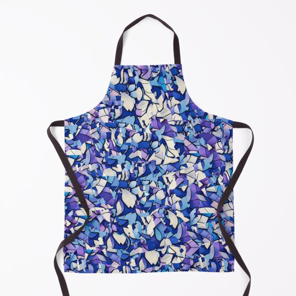 Item preview, Fabric design made up of blue, purple, and white shapes designed and sold by Sigtrix.