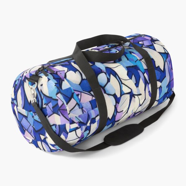 Item preview, Fabric design made up of blue, purple, and white shapes designed and sold by Sigtrix.