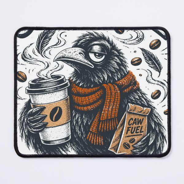Item preview, Cawffee Crow Coffee Fuel Vintage Design designed and sold by RetroAnimal.