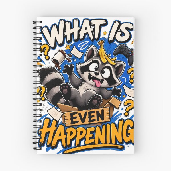 Item preview, What is Even Happening Raccoon Gamer T-Shirt – Funny Gaming Graphic Tee designed and sold by Artimax-Studio.