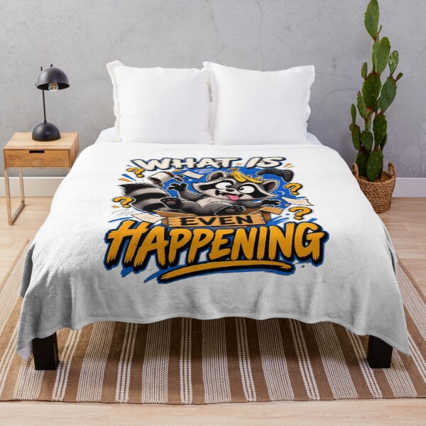 Item preview, What is Even Happening Raccoon Gamer T-Shirt – Funny Gaming Graphic Tee designed and sold by Artimax-Studio.