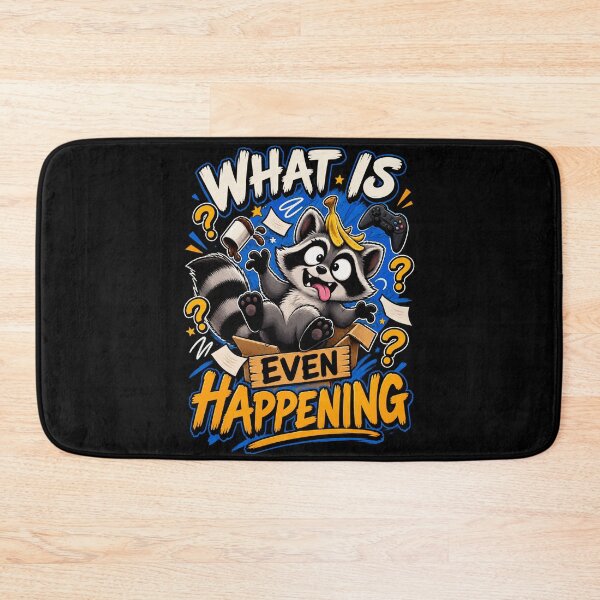 Item preview, What is Even Happening Raccoon Gamer T-Shirt – Funny Gaming Graphic Tee designed and sold by Artimax-Studio.