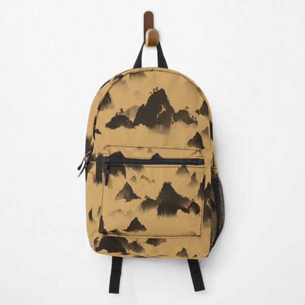 Item preview, Mystic Misty Mountains - Charcoal & Warm Golden Ochre designed and sold by Lidra Zehcnas.