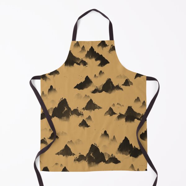 Item preview, Mystic Misty Mountains - Charcoal & Warm Golden Ochre designed and sold by Lidra Zehcnas.